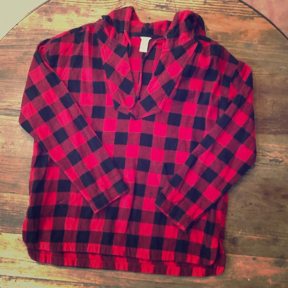 Red/Black Buffalo Check Lightweight Sweater